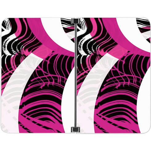Pink and White Hipster Surface Duo Skin