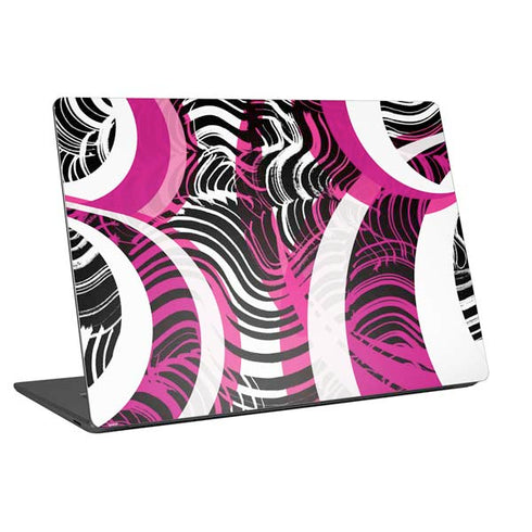Pink and White Hipster Universal Laptop 16.6in (13.4 x 9.7in) Skin