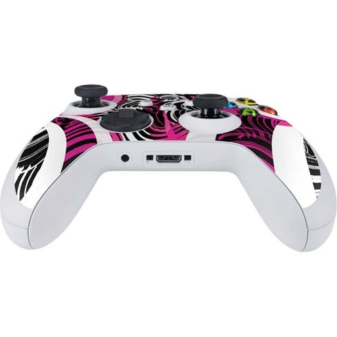 Pink and White Hipster Xbox Series S Controller Skin