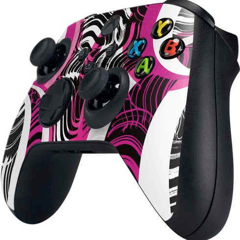 Pink and White Hipster Xbox Series X Controller Skin