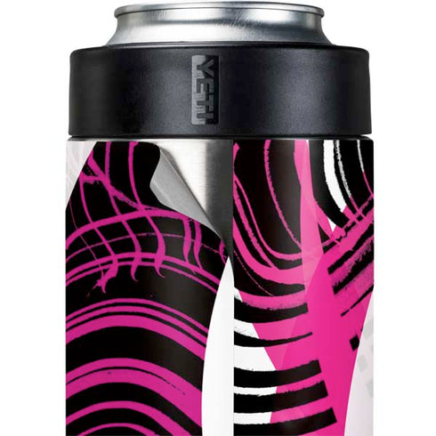 Pink and White Hipster Yeti Colster Can Insulator Skin