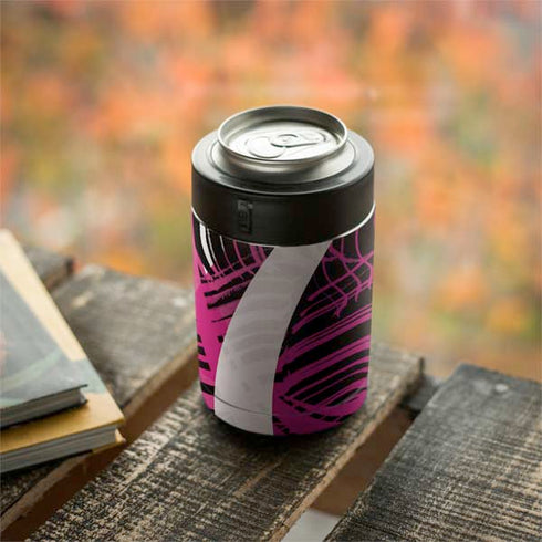 Pink and White Hipster Yeti Colster Can Insulator Skin