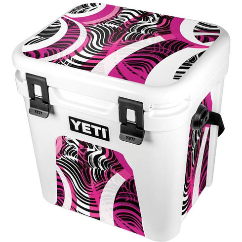 Pink and White Hipster YETI Roadie 24 Hard Cooler Skin