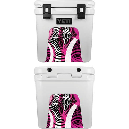 Pink and White Hipster YETI Roadie 24 Hard Cooler Skin