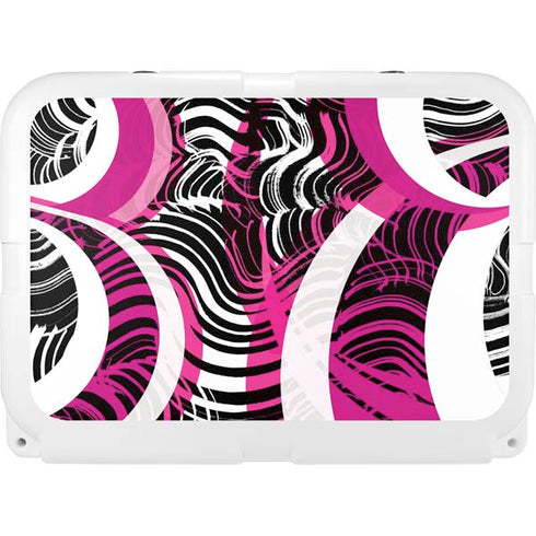 Pink and White Hipster YETI Tundra 35 Hard Cooler Skin