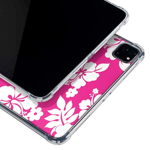 Pink and White iPad Pro 12.9in (2020) Clear Case