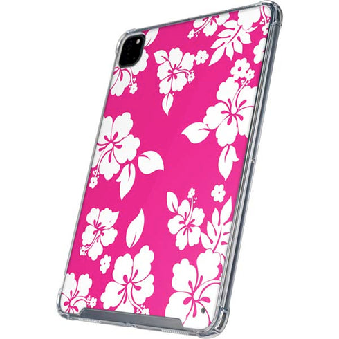 Pink and White iPad Pro 12.9in (2020) Clear Case