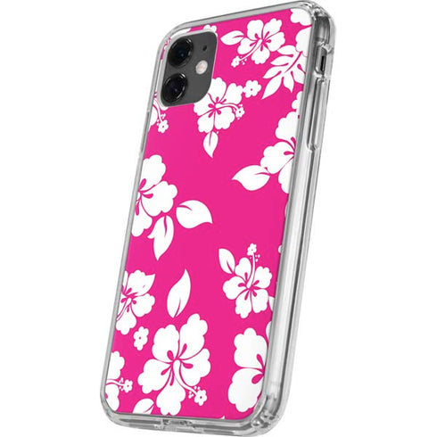 Pink and White iPhone 11 Clear Case