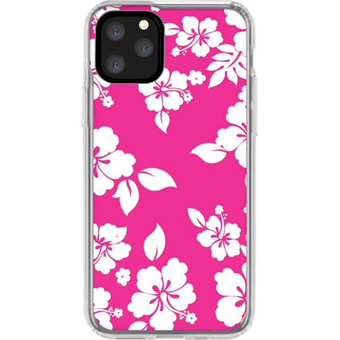 Pink and White iPhone 11 Pro Clear Case