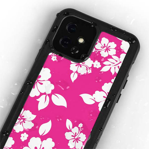 Pink and White iPhone 12 Mini Waterproof Case