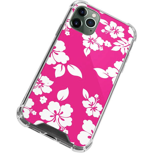 Pink and White iPhone 12 Pro Clear Case