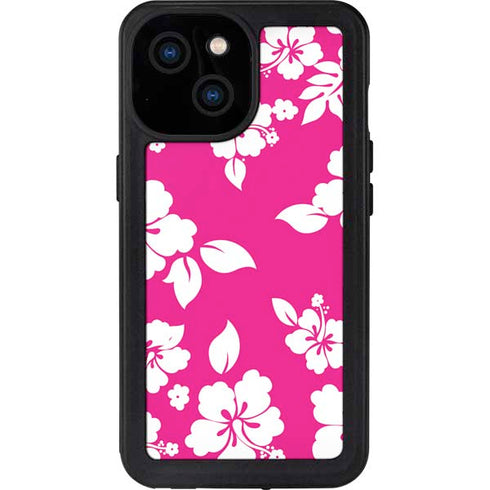 Pink and White iPhone 13 Mini Waterproof Case