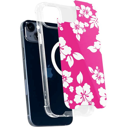 Pink and White iPhone 14 Plus MagSafe Case