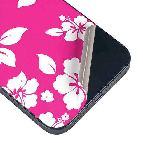 Pink and White iPhone 15 Plus Skin