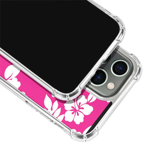Pink and White iPhone 15 Pro Max Clear Case