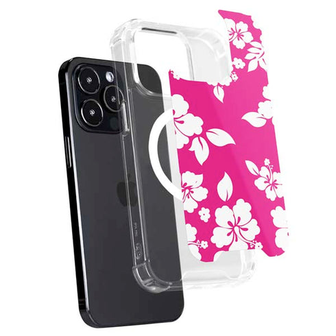 Pink and White iPhone 15 Pro Max MagSafe Case
