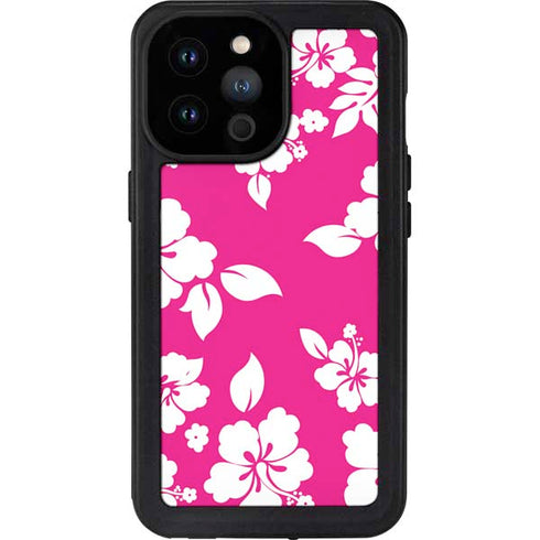 Pink and White iPhone 14 Pro Max Waterproof Case