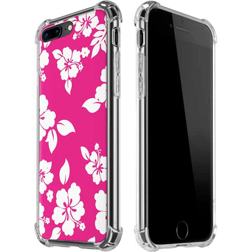 Pink and White iPhone 7/8 Plus Clear Case