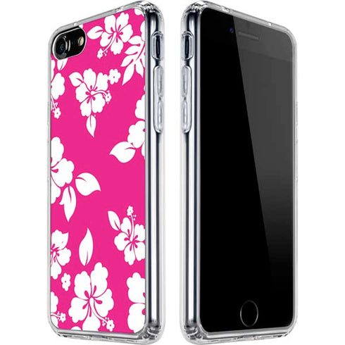 Pink and White iPhone SE (2nd & 3rd Gen) Clear Case