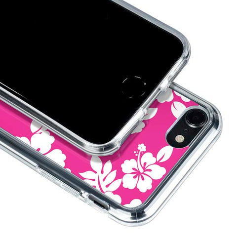 Pink and White iPhone SE (2nd & 3rd Gen) Clear Case