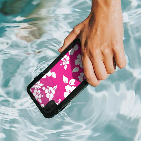 Pink and White iPhone XR Waterproof Case