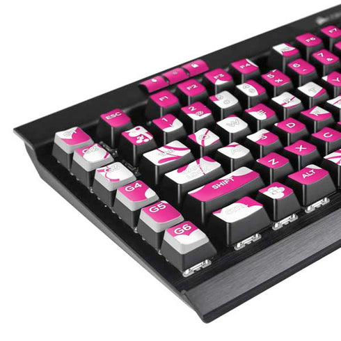 Pink and White K95 RGB PLATINUM Mechanical Gaming Keyboard Skin
