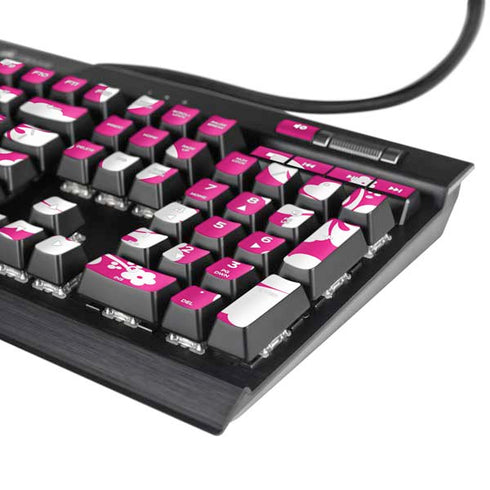 Pink and White K95 RGB PLATINUM Mechanical Gaming Keyboard Skin