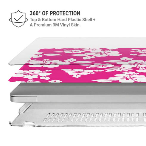 Pink and White MacBook Air 13in M1 (2021) Case plus Skin