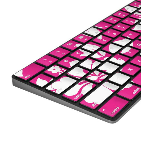 Pink and White Magic Keyboard with Numeric Keypad Skin