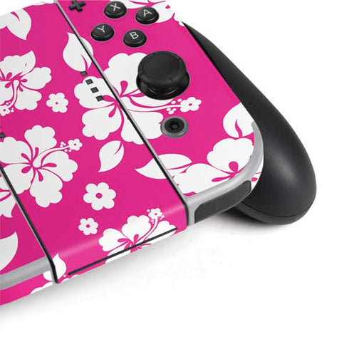 Pink and White Nintendo Switch OLED (2021) Skin