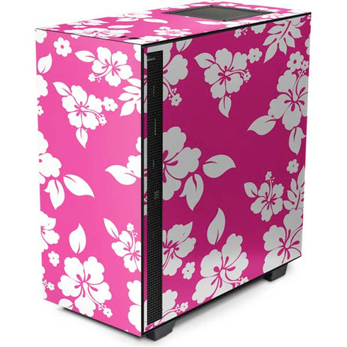 Pink and White NZXT H510 Compact ATX Mid-Tower Case Skin