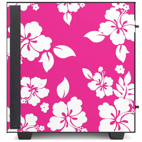 Pink and White NZXT H510 Compact ATX Mid-Tower Case Skin