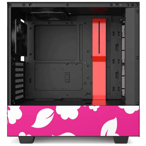 Pink and White NZXT H510 Compact ATX Mid-Tower Case Skin