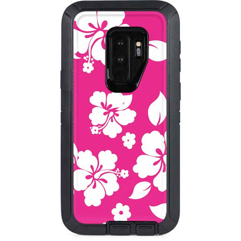 Pink and White Otterbox Defender Galaxy Skin