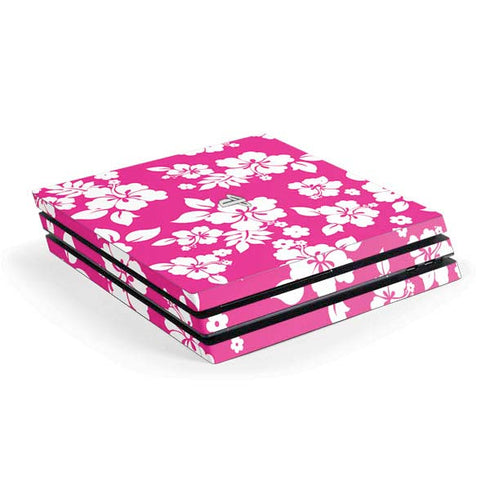 Pink and White PS4 Pro Console Skin