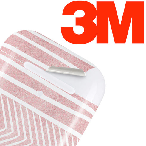 Pink and White Stripes Apple AirPods 2 Skin