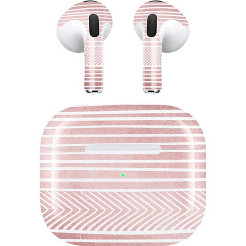 Pink and White Stripes Apple AirPods (3rd Gen 2021) Skin