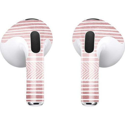 Pink and White Stripes Apple AirPods (3rd Gen 2021) Skin