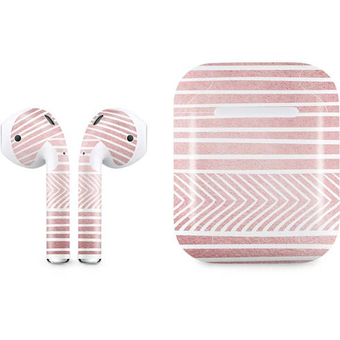 Pink and White Stripes Apple AirPods Skin