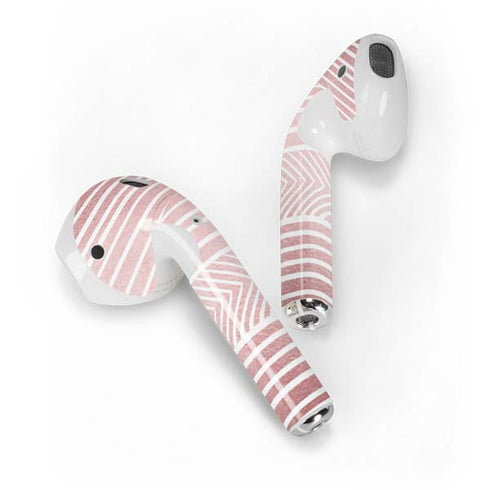 Pink and White Stripes Apple AirPods Skin