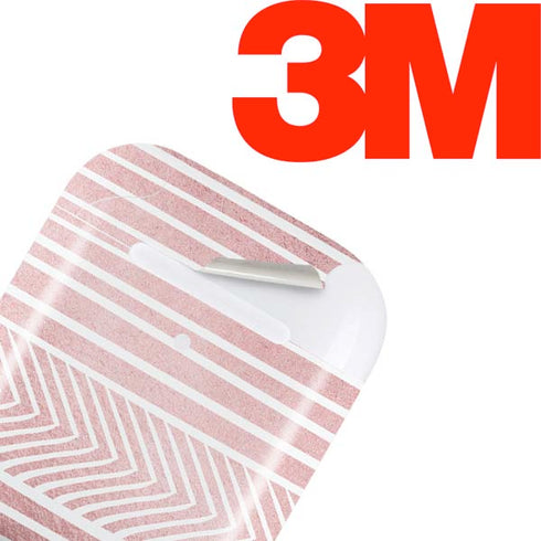 Pink and White Stripes Apple AirPods Skin