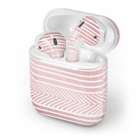 Pink and White Stripes Apple AirPods Skin