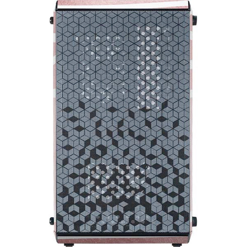 Pink and White Stripes Cooler Master MasterBox Q300L Mini Tower Skin