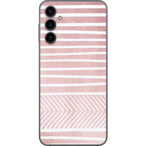 Pink and White Stripes Galaxy A14 5G Skin
