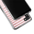 Pink and White Stripes Galaxy A21 Clear Case