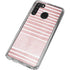 Pink and White Stripes Galaxy A21 Clear Case