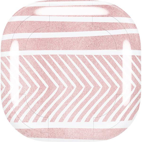 Pink and White Stripes Galaxy Buds Live Skin