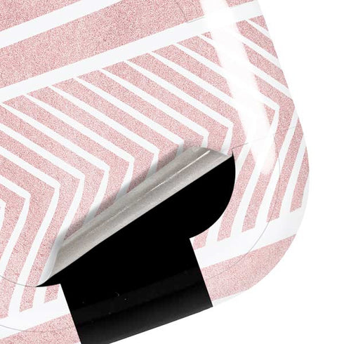 Pink and White Stripes Galaxy Buds Live Skin