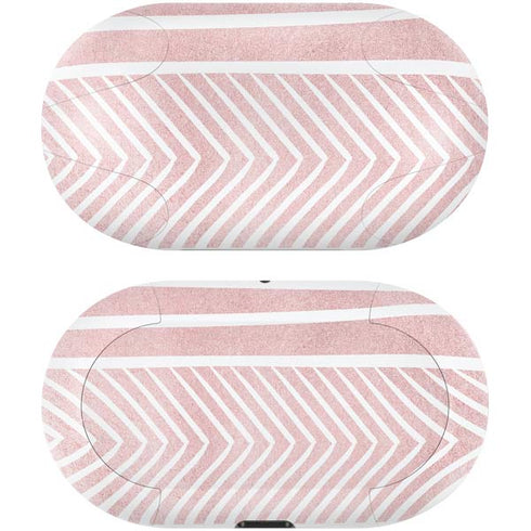 Pink and White Stripes Galaxy Buds Skin