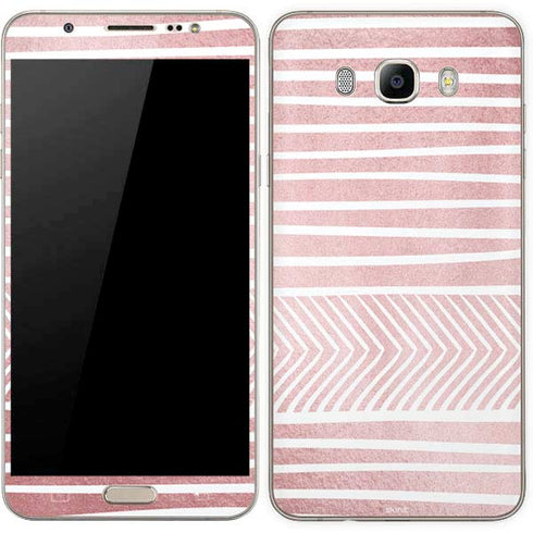 Pink and White Stripes Galaxy J7 Skin
